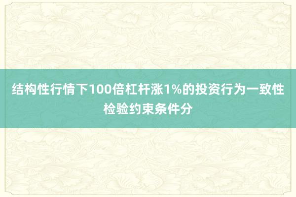 结构性行情下100倍杠杆涨1%的投资行为一致性检验约束条件分