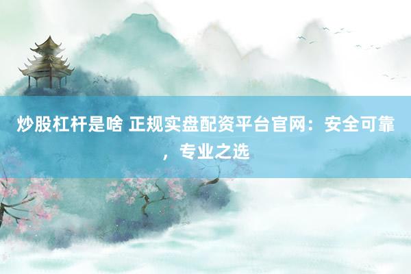 炒股杠杆是啥 正规实盘配资平台官网：安全可靠，专业之选
